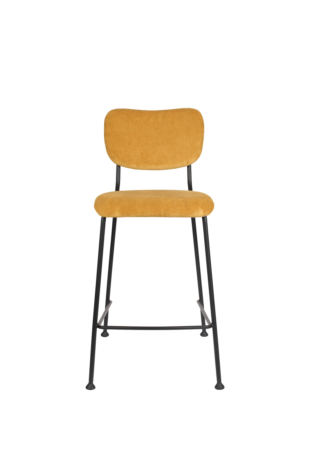 Benson 64.5 Cm - Set of 2 Bar & Counter Stools - Fabric - Ochre/Yellow