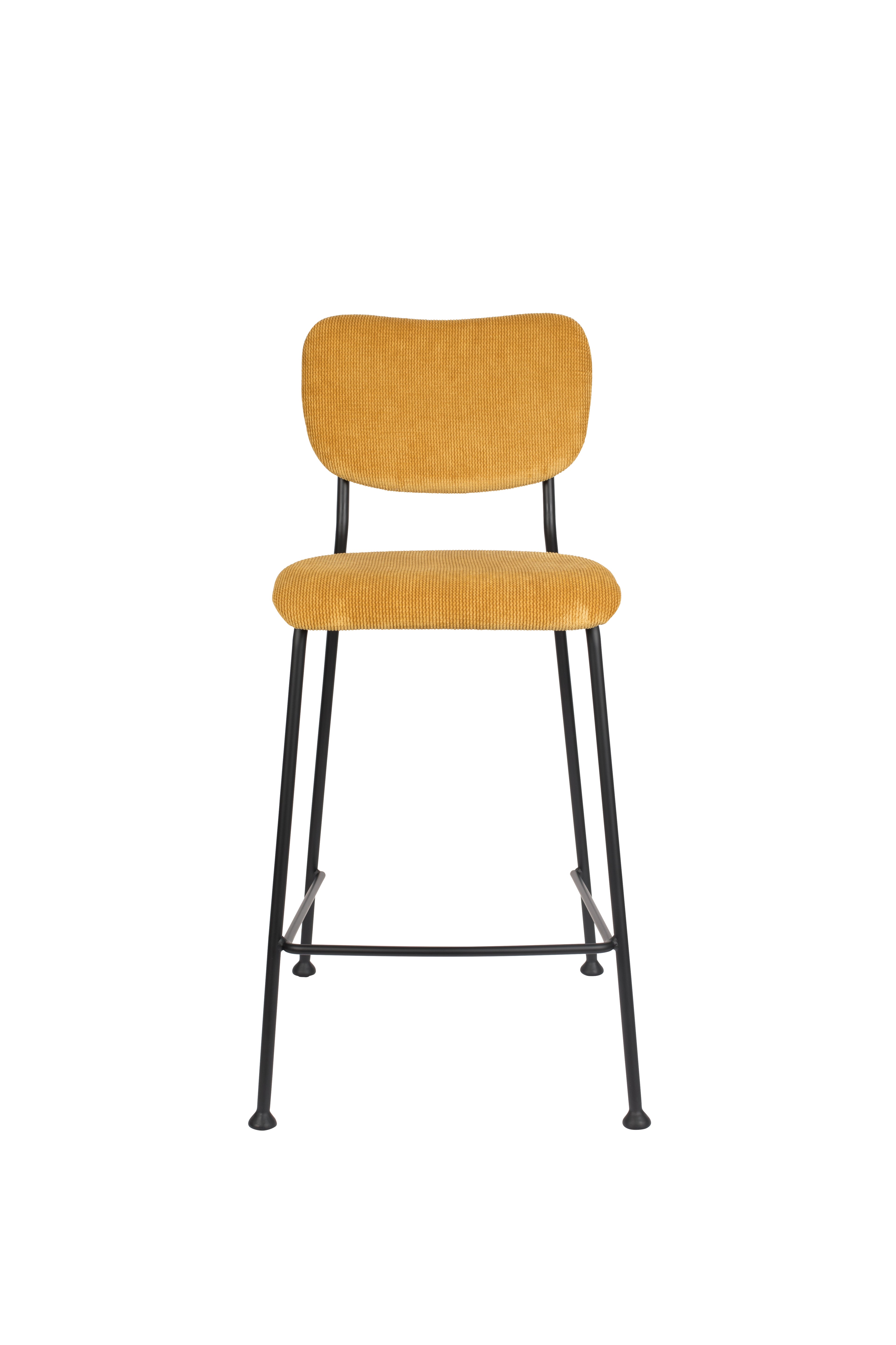 Benson 64.5 Cm - Set of 2 Bar & Counter Stools - Fabric - Ochre/Yellow
