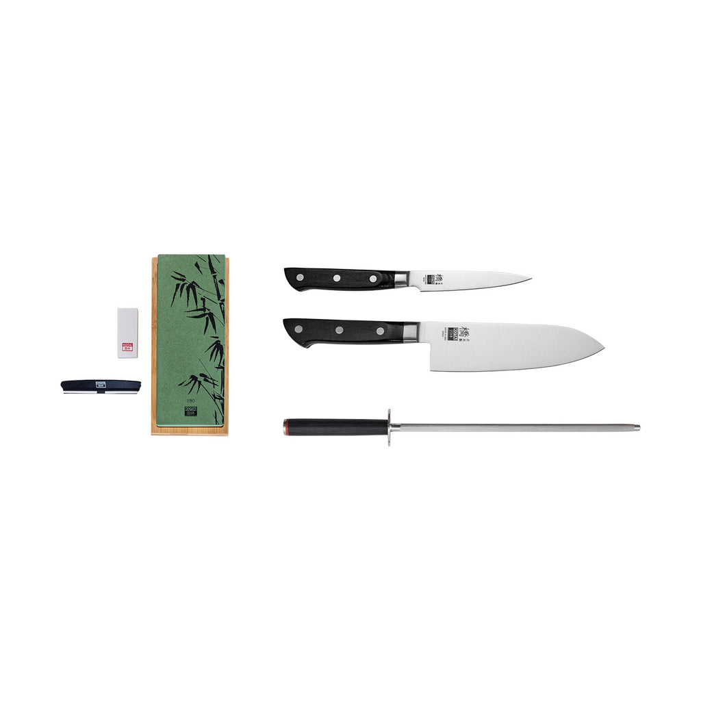 Collection Hashi Classique - Set De Base Deluxe 4 Pièces : 2 Couteaux + 2 Accessoires