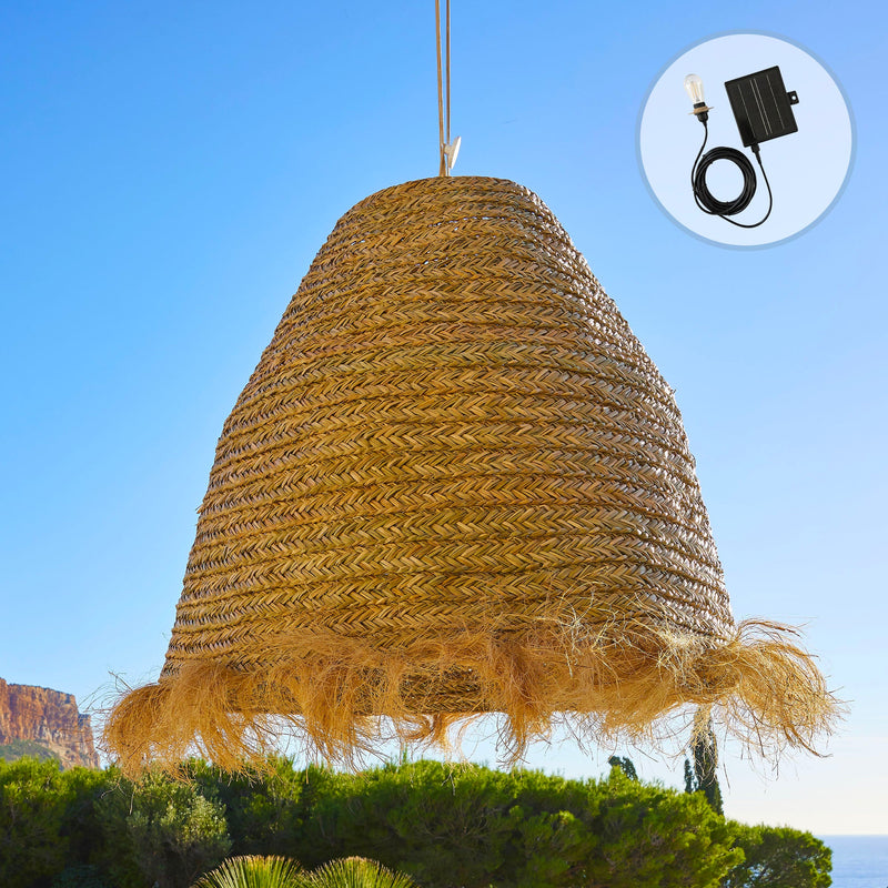 Anafi Big - Lámpara colgante solar - Algas marinas - Beige