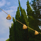 Natura - Hybrid Solar String Lights - Wood - Beige
