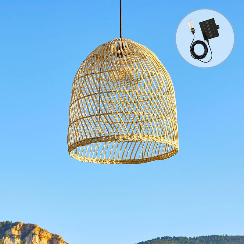Paulo - Suspension Solaire - Rotin - Beige