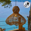 Ronda - Suspension Solaire - Rotin - Beige