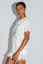 Camiseta The Fred Lucky Girl En Mezcla De Algodón Y Lino Fabricada En Portugal