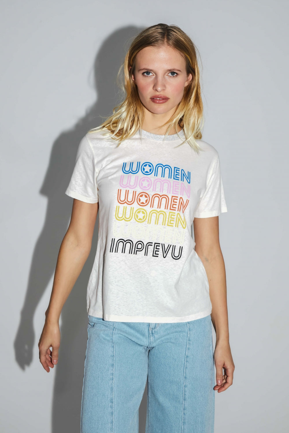 The Fred Women T-Shirt In A Cotton And Linen Blend