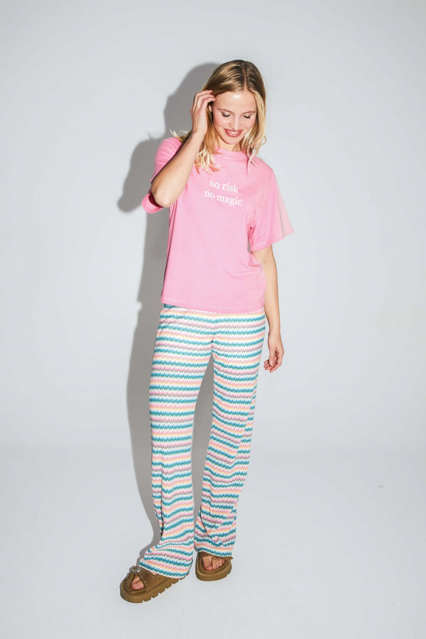 The Colette Collector T-Shirt In Pink Cotton And Modal Jersey Made In Portugal