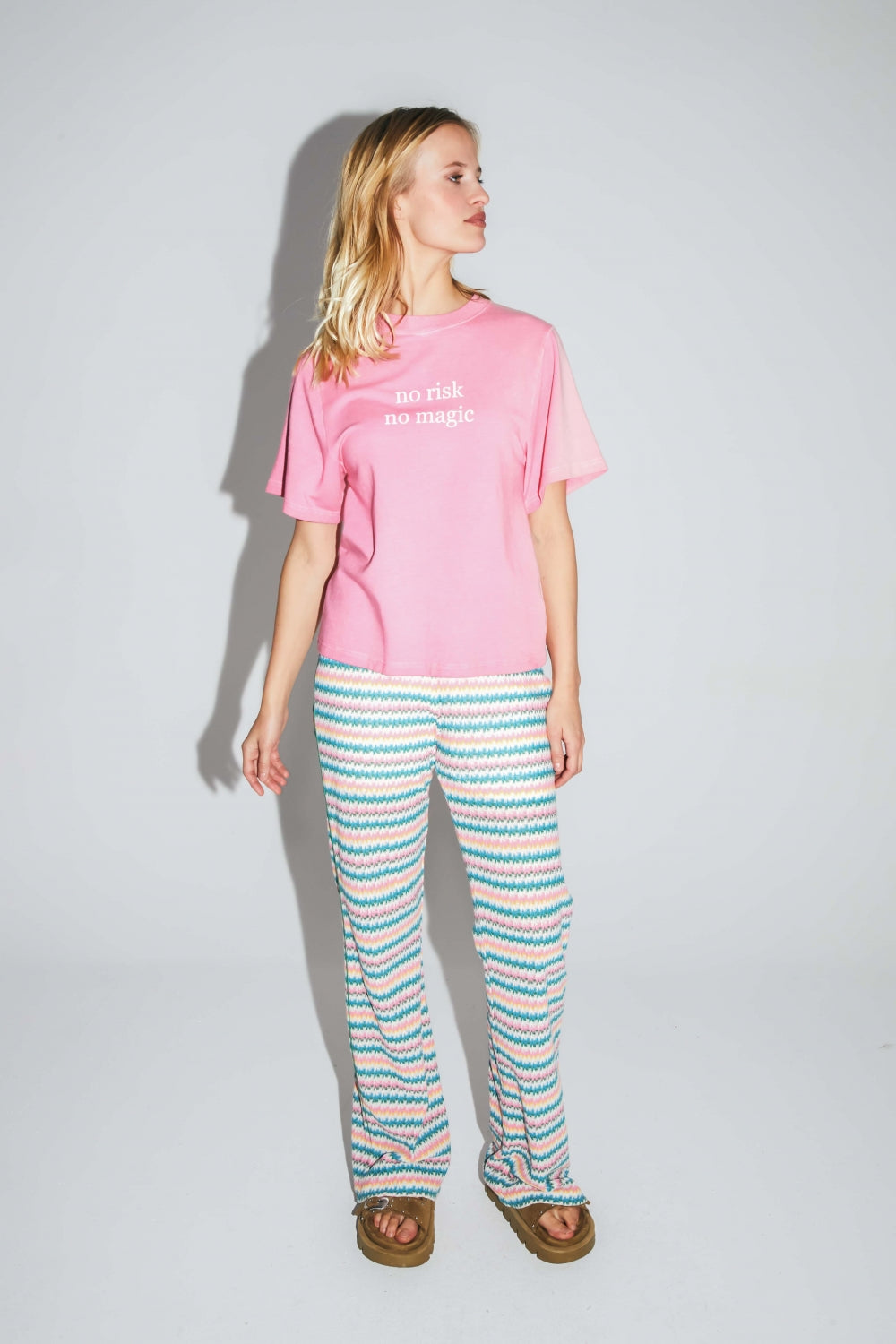 The Colette Collector T-Shirt In Pink Cotton And Modal Jersey Made In Portugal