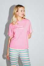 The Colette Collector T-Shirt In Pink Cotton And Modal Jersey Made In Portugal