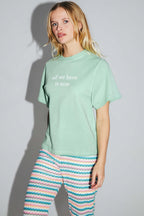 The Colette Collector T-Shirt In Green Cotton And Modal Jersey