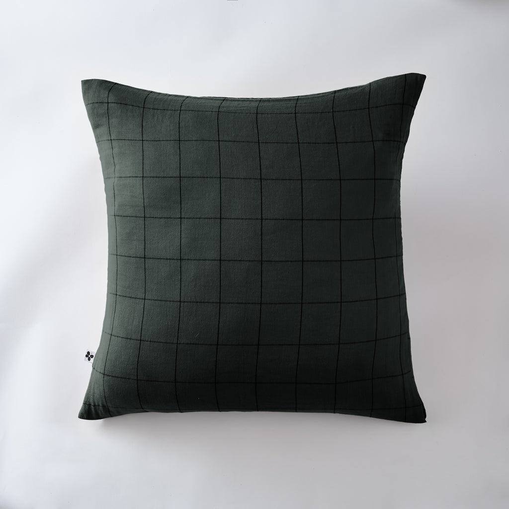 Gaia Match - Double Cotton Gauze Pillowcase - Fir Green