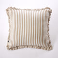 Romie - Removable Cover Cushion with Piping - Dyed Woven Cotton Gauze - Twine