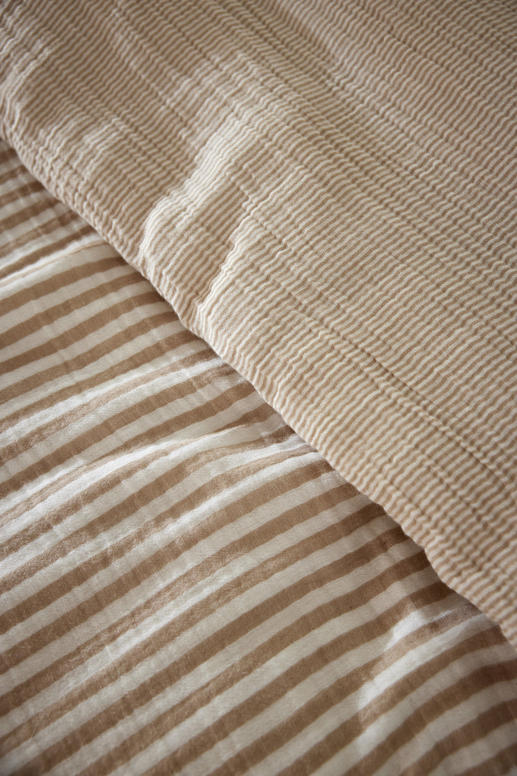 Romie - Reversible Duvet Cover - Dyed Woven Cotton Gauze - Twine