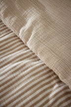 Romie - Reversible Duvet Cover - Dyed Woven Cotton Gauze - Twine