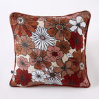 Anna - Coussin Déhoussable Avec Passepoil - Gaze De Coton Imprimée