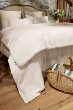 Extremo de Cama - Gasa Cuádruple de Algodón Liso - Ina - Pampa