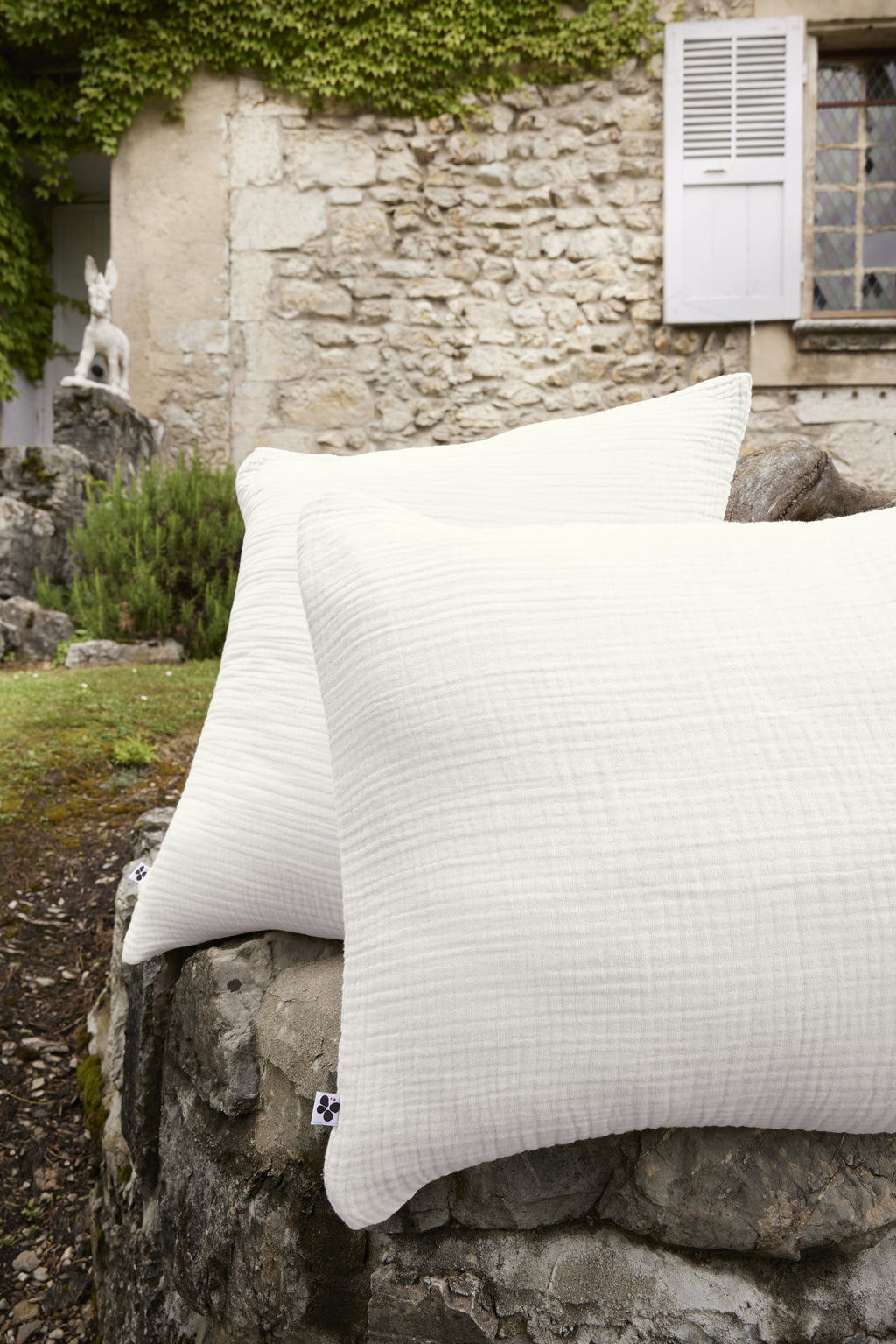 Ina - Plain Quadruple Cotton Gauze Pillowcase - Chantilly