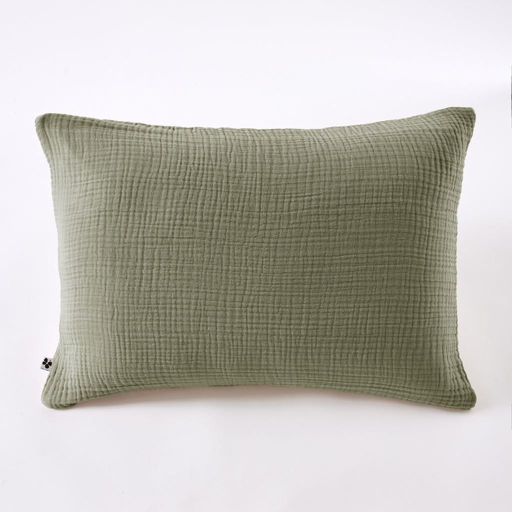 Ina - Pillowcase - Plain Quadruple Cotton Gauze - Rosemary