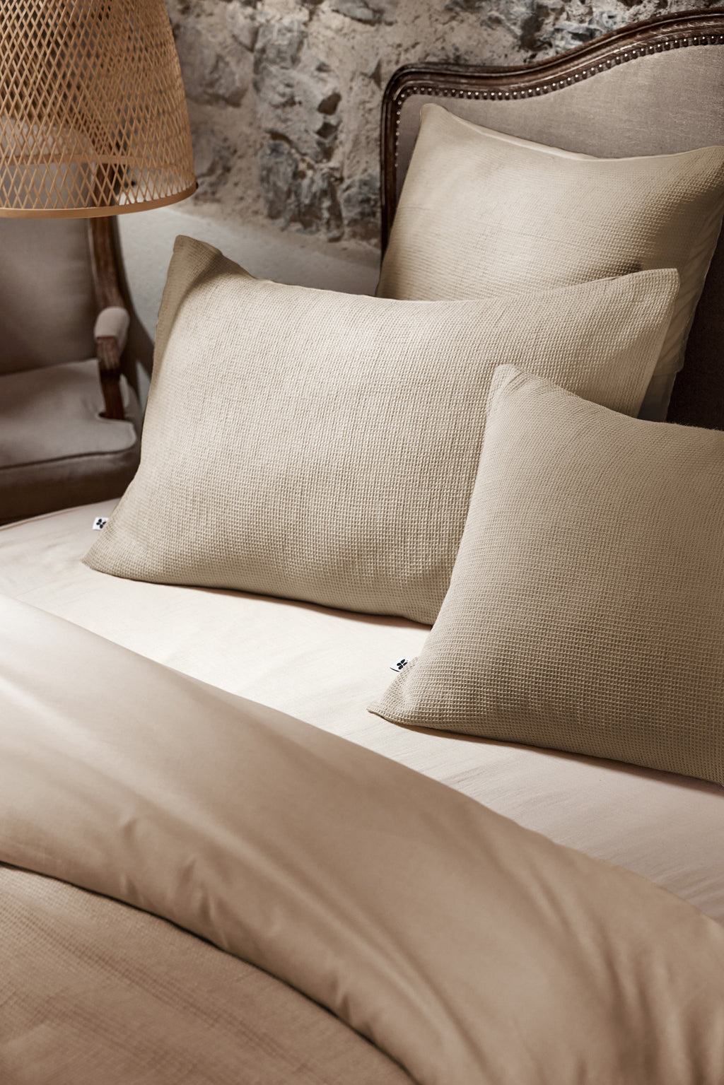 Alma - Pillowcase - Plain Waffle Cotton - Twine