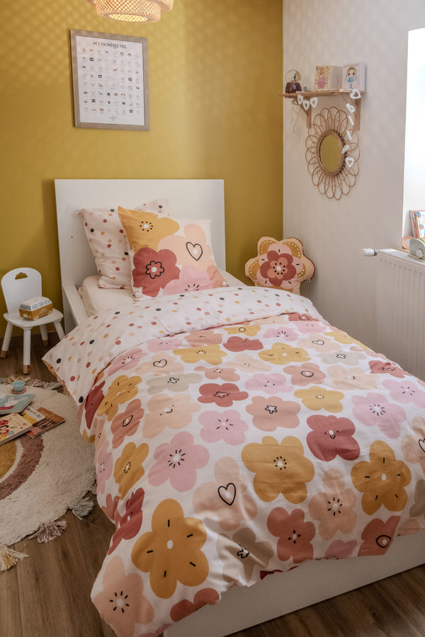 Barbotine - Parure De Lit (Housse De Couette + 2 Taies D'Oreiller) - Coton Imprimé