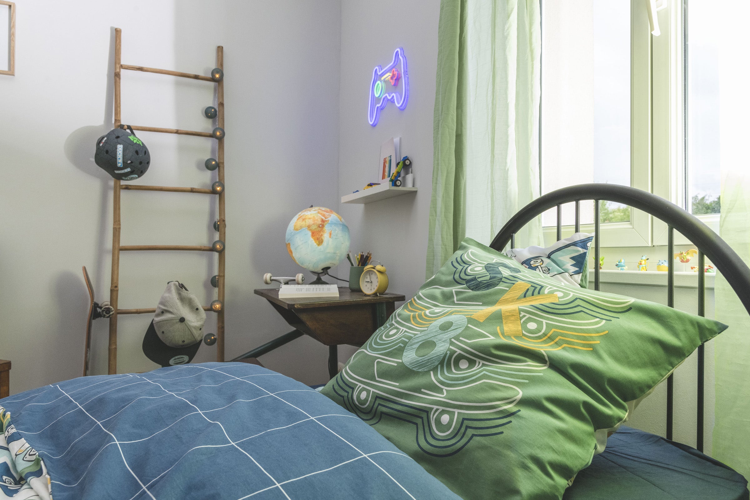 California - Juego de Cama (Funda Nórdica + 1 Funda de Almohada) Algodón Estampado