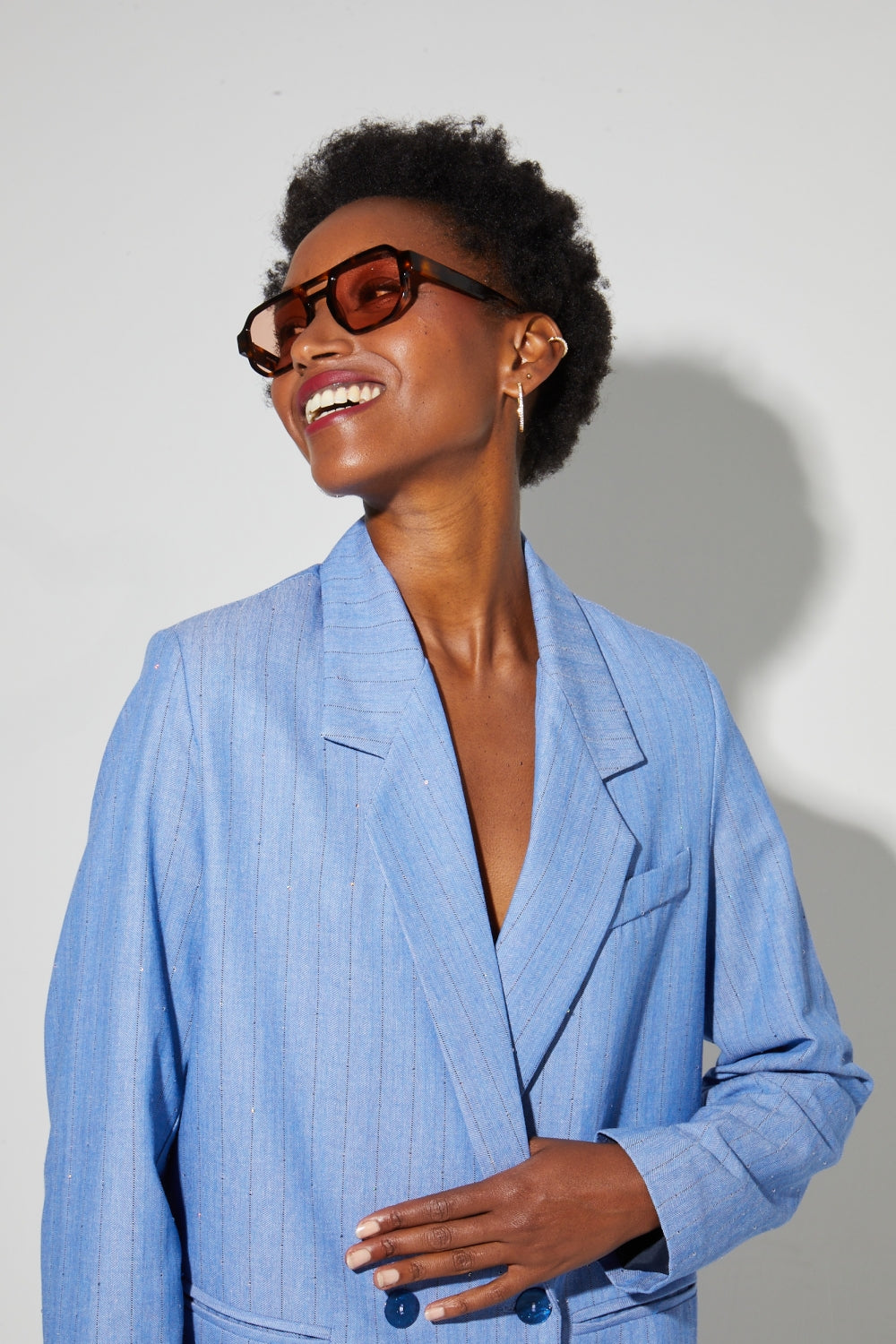 Ema Éclat Blue Blazer, Made In Italy
