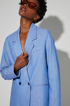 Ema Éclat Blue Blazer, Made In Italy