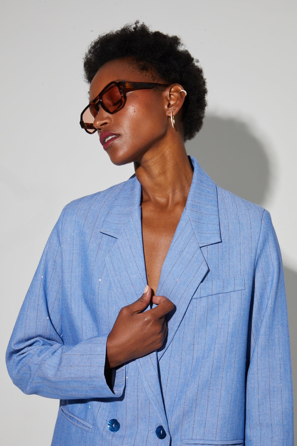 Ema Éclat Blue Blazer, Made In Italy