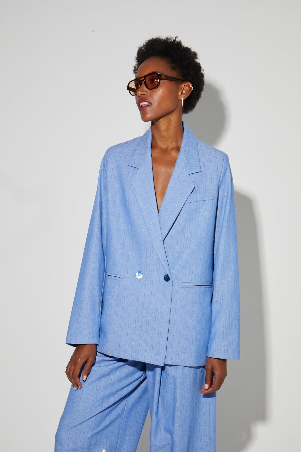 Ema Éclat Blue Blazer, Made In Italy