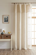 Adjustable Curtain + 8 Clip Rings - Nia - Sand