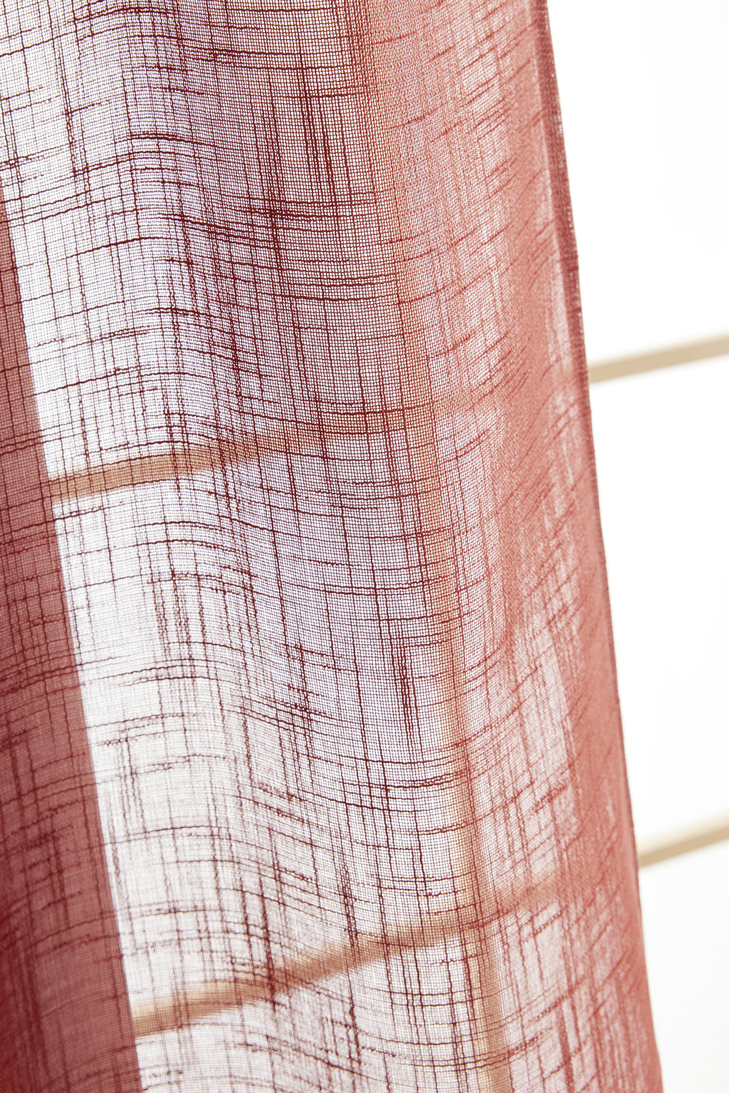 Adjustable Curtain + 8 Clip Rings - Nia - Terracotta