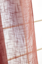 Adjustable Curtain + 8 Clip Rings - Nia - Terracotta
