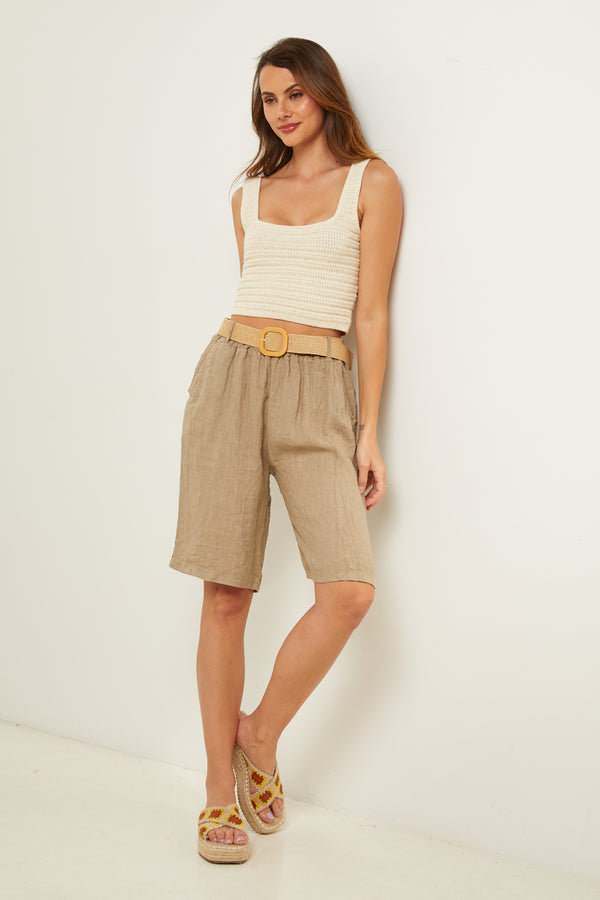 Bermudas - Taupe - Mujer