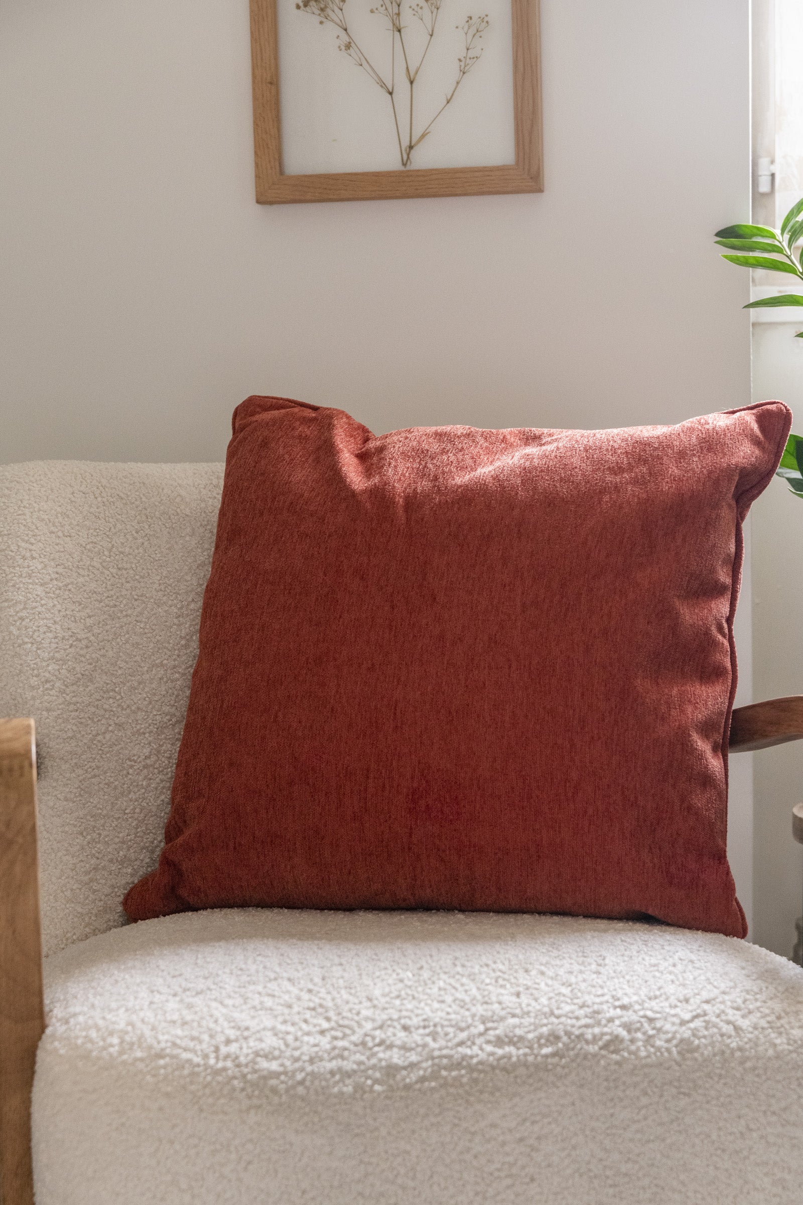 Removable Cushion Cover With Piping - Osiris - Terracotta
