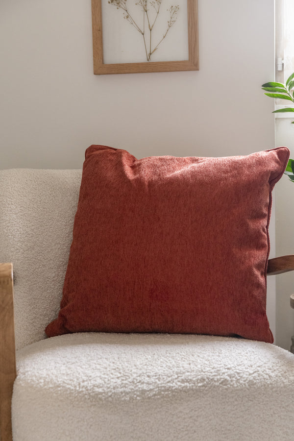 Coussin Déhoussable Avec Passepoil - Osiris - Terracotta