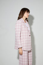 Blazer a cuadros rosa Jimmy, fabricado en Italia