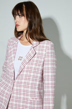 Blazer a cuadros rosa Jimmy, fabricado en Italia