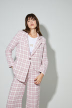 Blazer a cuadros rosa Jimmy, fabricado en Italia