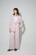Blazer a cuadros rosa Jimmy, fabricado en Italia