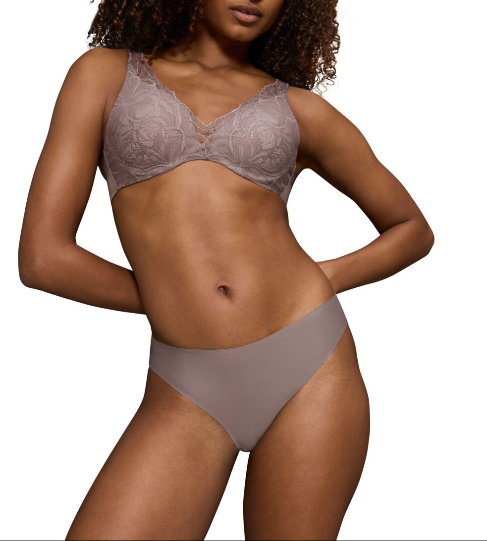 Slip Échancré Body Make-Up Illusion Lace Highleg Tai - Pigeon Grey