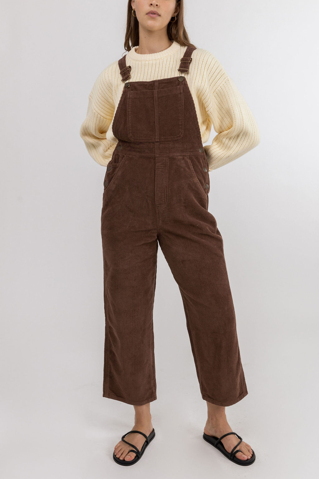 Rhythm - Brodie Corduroy Jumpsuit - Brown - Women
