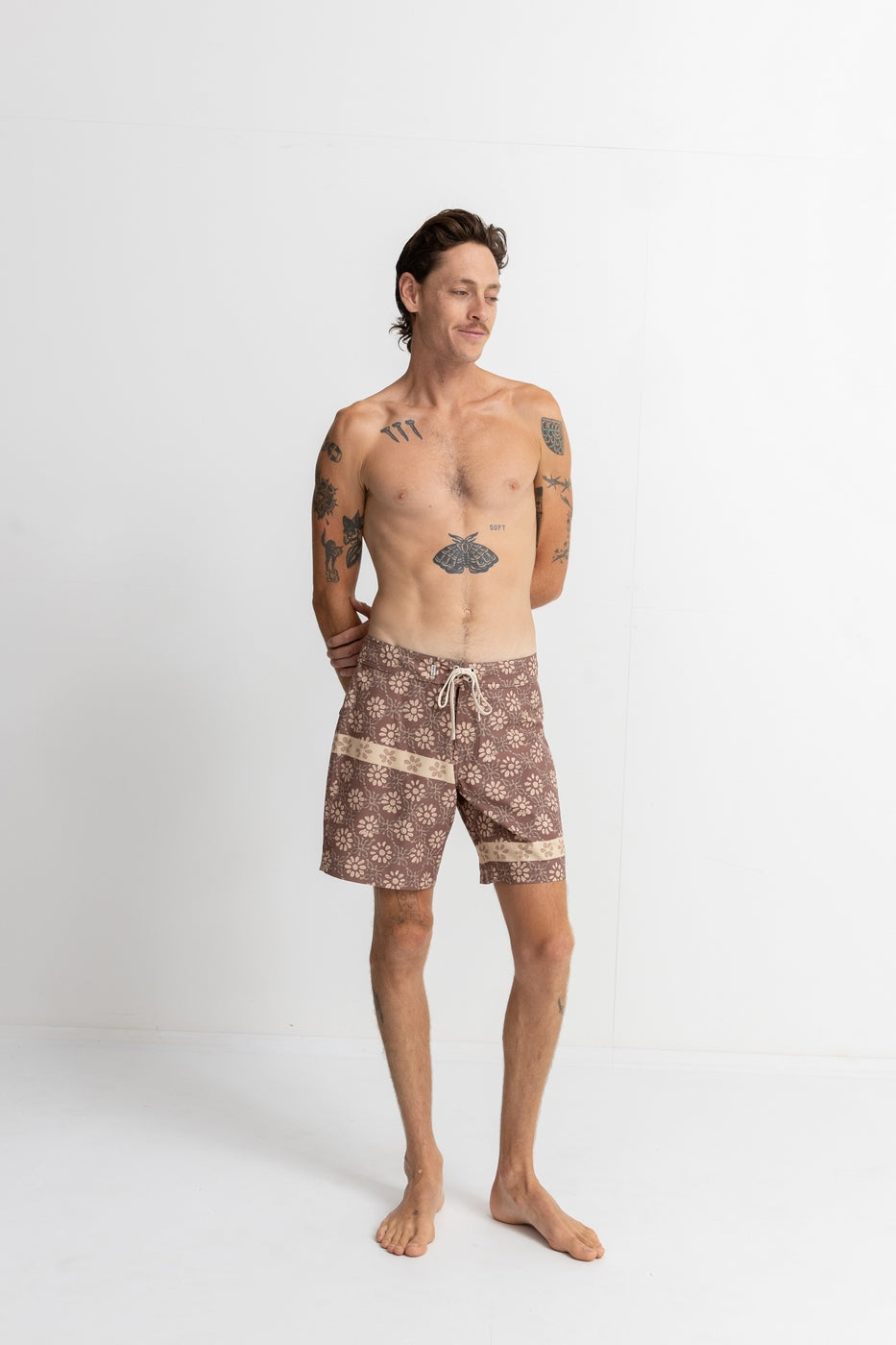 Rhythm - Mawi Trunk Boardshort - Brick - Men