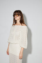 Blusa Giulia De Flores De Encaje Natural Made In Italy