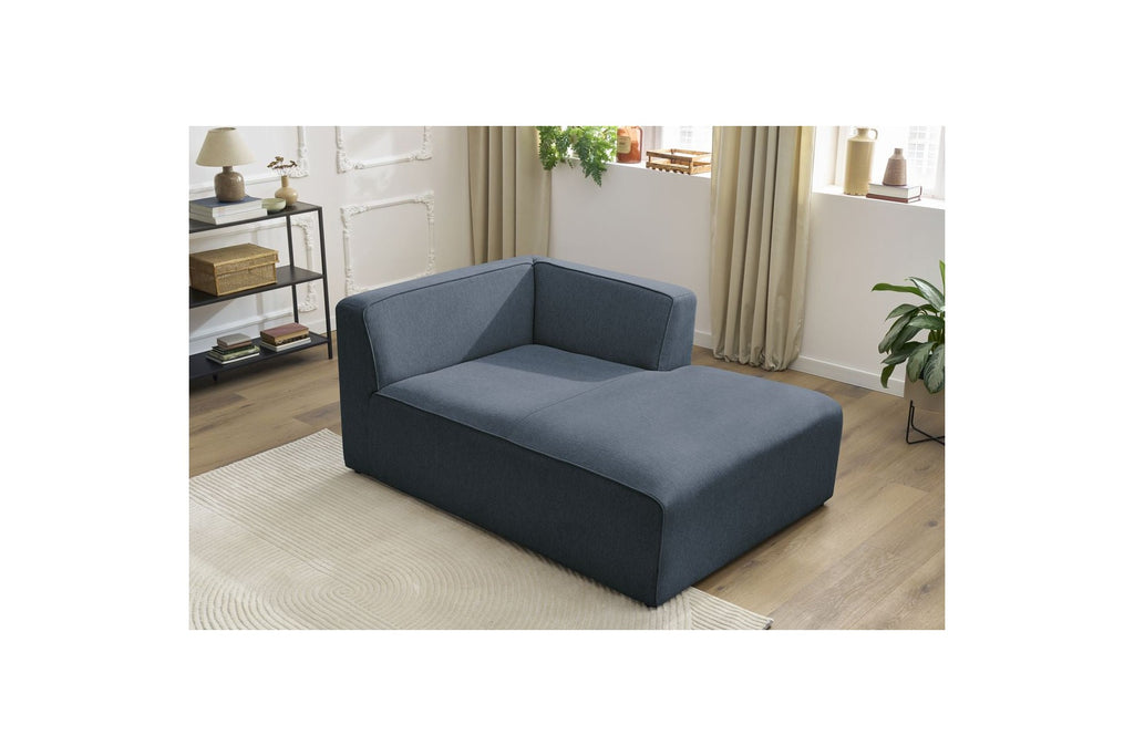 Méridienne Pour Canapé Modulable Megeve - Tissu Chiné - Angle Droit