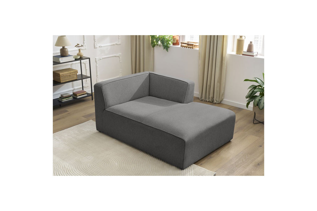 Méridienne Pour Canapé Modulable Megeve - Tissu Chiné - Angle Droit