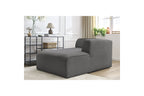 Méridienne Pour Canapé Modulable Megeve - Tissu Chiné - Angle Droit