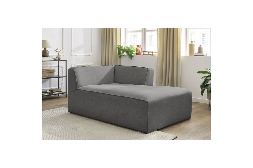 Méridienne Pour Canapé Modulable Megeve - Tissu Chiné - Angle Droit