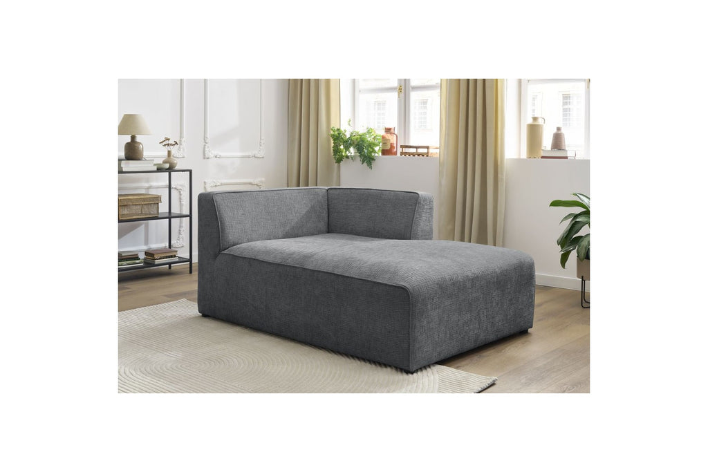 Méridienne Pour Canapé Modulable Megeve - Tissu Texturé - Angle Droit