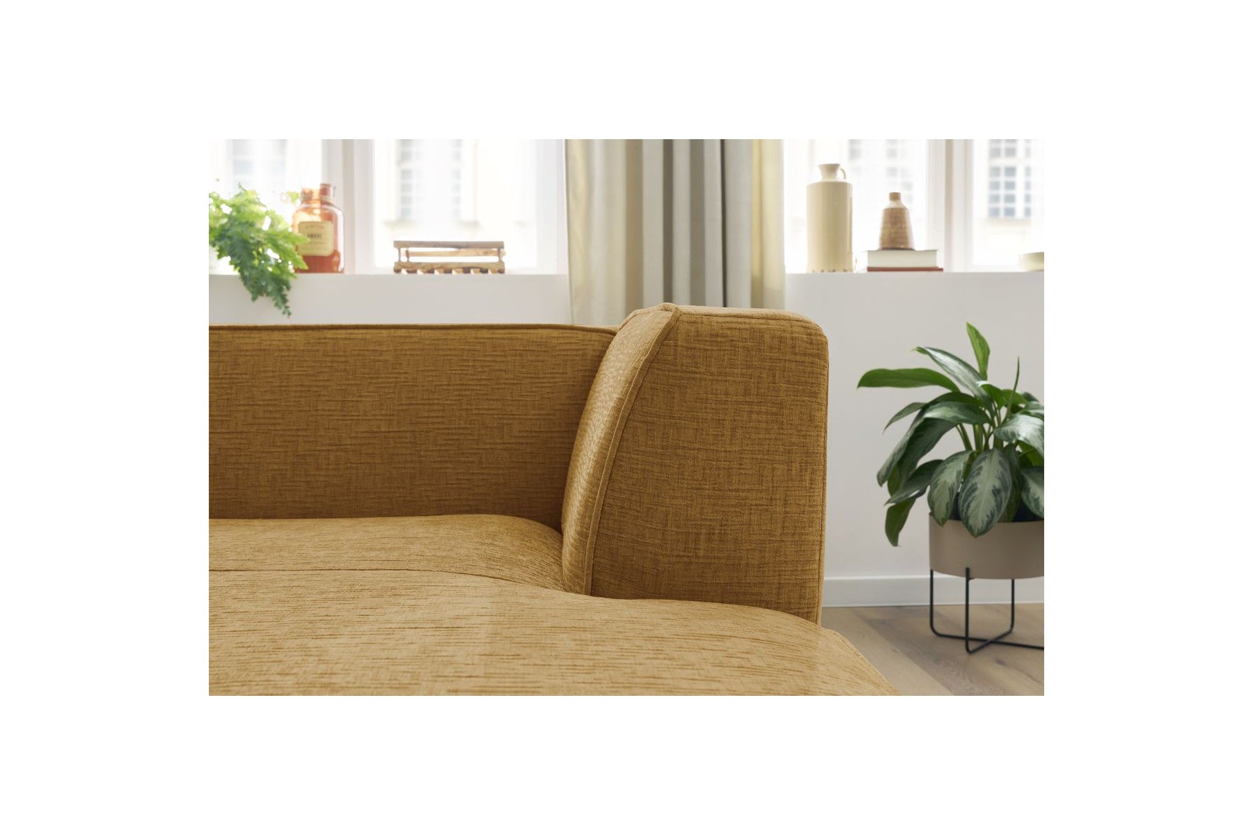 Méridienne Pour Canapé Modulable Megeve - Tissu Texturé - Angle Droit