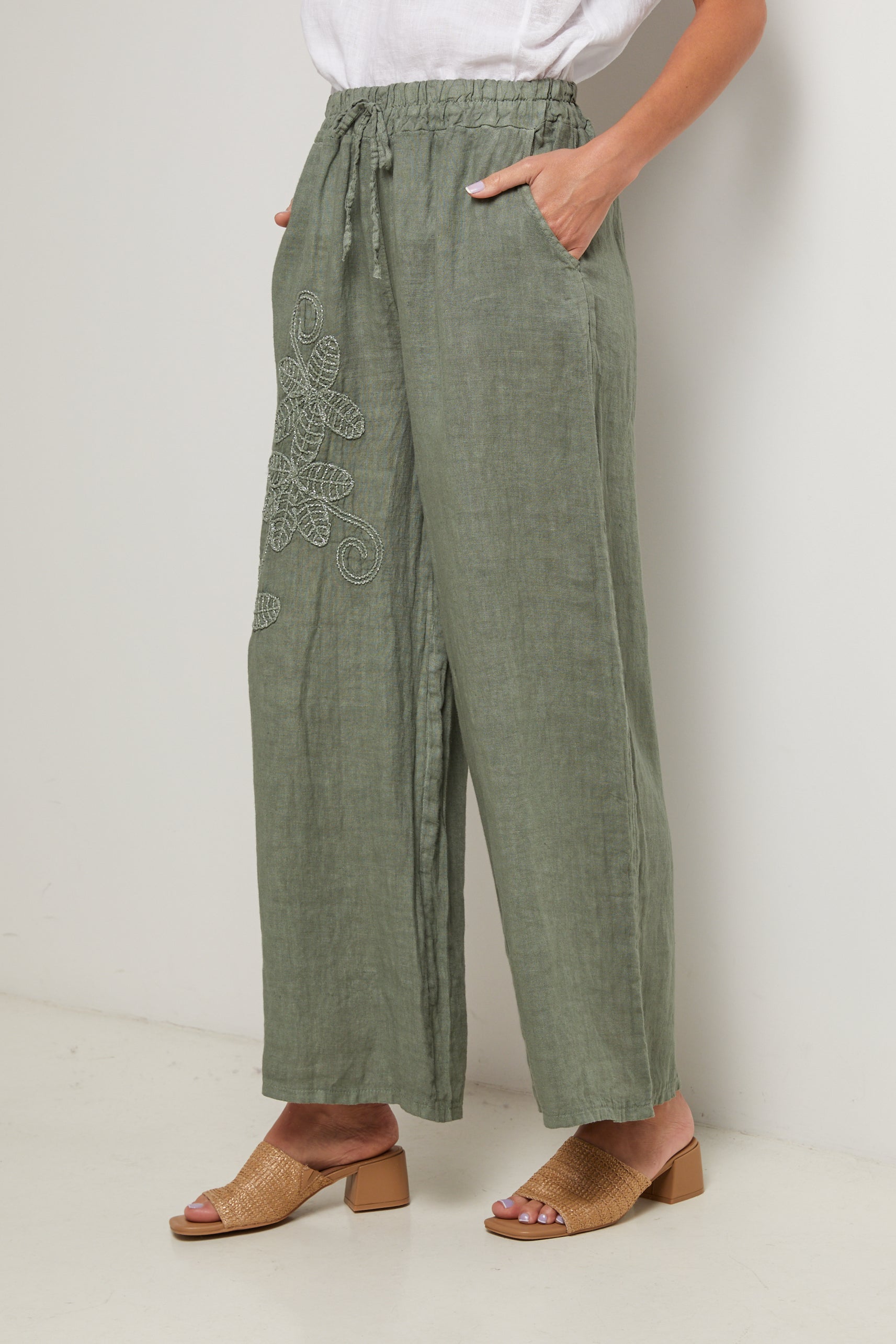 Trousers - Khaki - Women