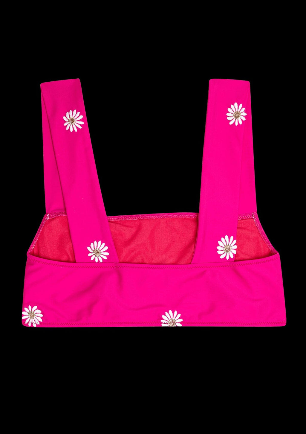 Two Piece Top Navy Embroidered Rose Embroidered x Flolove